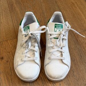 Adidas Stan Smith White and Green Shoes